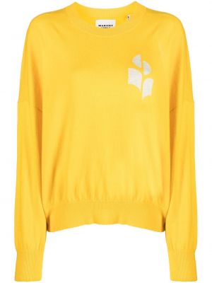 Βαμβακερός μάλλινος πουλόβερ Marant Etoile κίτρινο