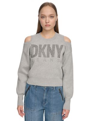 Серый свитер с круглым вырезом Dkny Jeans