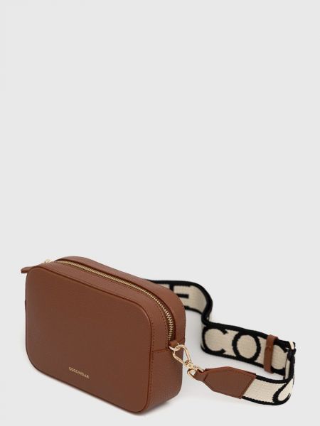 Шкіряна сумка через плече Coccinelle, коричнева