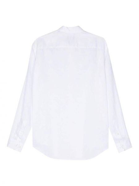 Lniana koszula Giorgio Armani biała