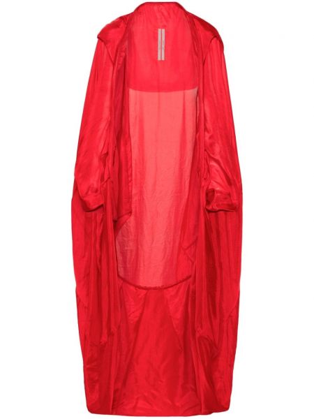 Palton de mătase transparente Rick Owens roșu