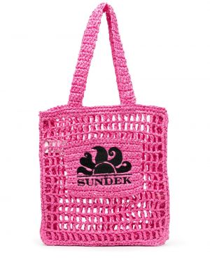 Чанта за ръка бродирани Sundek розово