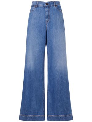 Bavlněné džíny relaxed fit Weekend Max Mara modré