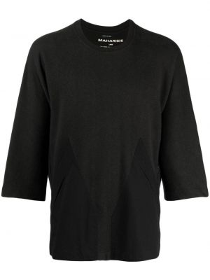 Strick t-shirt mit rundem ausschnitt Maharishi schwarz