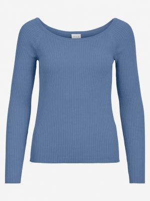Viszkóz pulóver Vila - kék