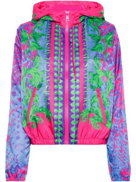 Traper jakna s kapuljačom s printom Versace Jeans Couture