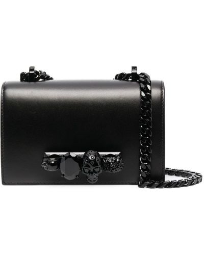 Sac bandoulière à imprimé Alexander Mcqueen noir