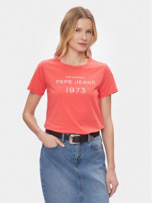 Marškinėliai Pepe Jeans raudona