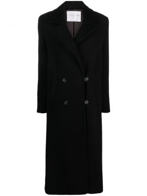Μάλλινο παλτό Forte_forte μαύρο