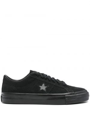 Sneakers σουέντ με μοτίβο αστέρια Converse One Star μαύρο