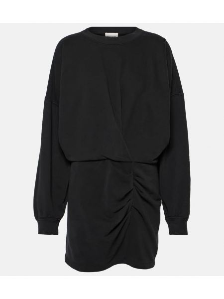 Mini vestido de algodón con volantes Marant Etoile negro