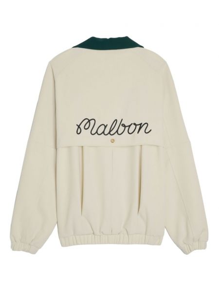 Bluza z nadrukiem z dekoltem w serek Malbon Golf biała