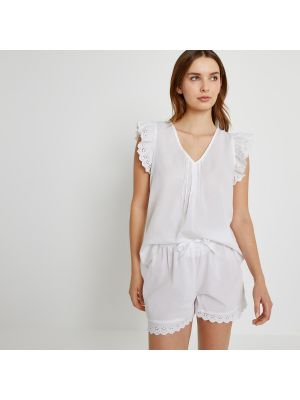 Pijama con bordado La Redoute Collections blanco