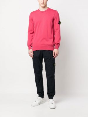 Sweatshirt mit rundhalsausschnitt mit print Stone Island pink