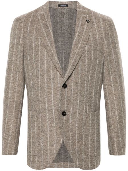 Stribet blazer Breras Milano brun