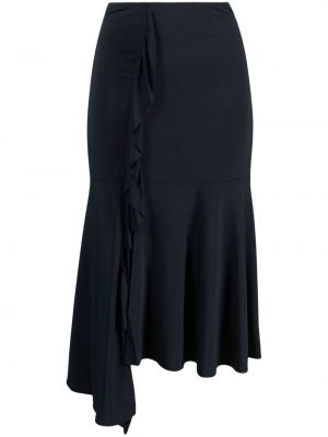 Asymetrická vlnená midi sukňa Paloma Wool modrá