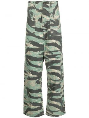 Pantaloni dritti con stampa camouflage Maharishi verde