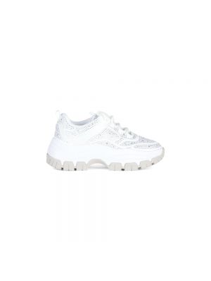 Białe sneakersy z kryształkami Guess