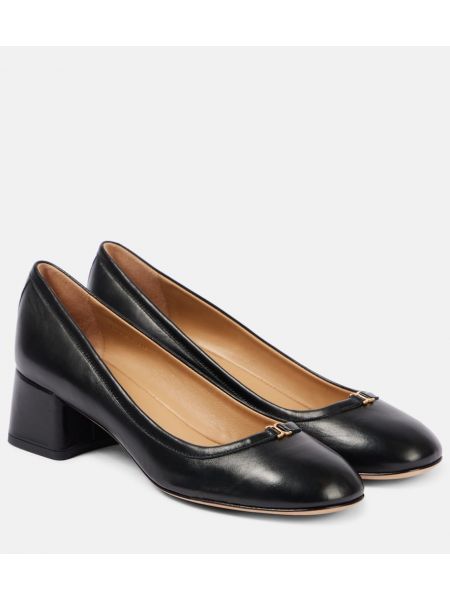 Læder pumps Chloe sort