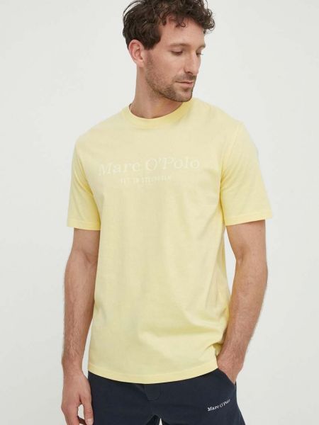 Поло тениска с принт Marc O'polo жълто