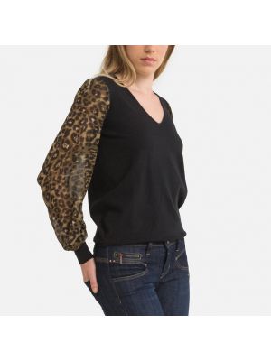 Cárdigan con estampado leopardo de tela jersey Freeman T. Porter negro