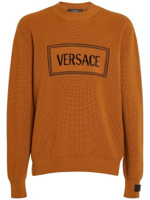 Pull en laine en tricot Versace