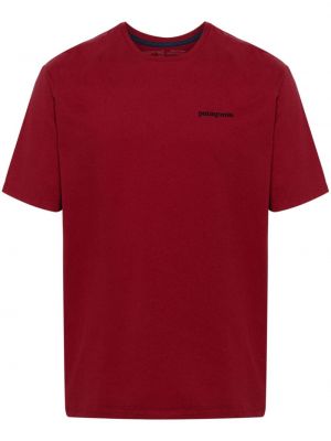 Βαμβακερή μπλούζα Patagonia κόκκινο