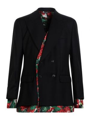 Blazer de lana de seda Dolce & Gabbana negro