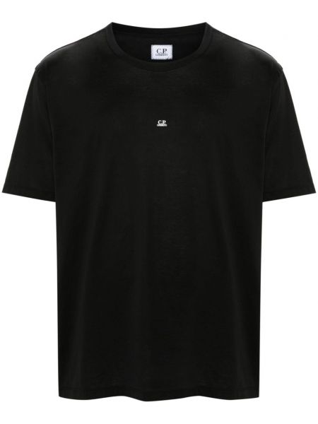 Bavlněné tričko s potiskem C.p. Company černé