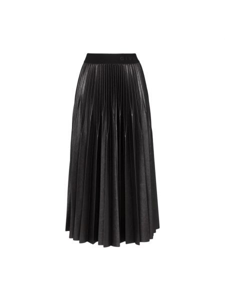Spódnica plisowana lakierowanа Givenchy, сzarny