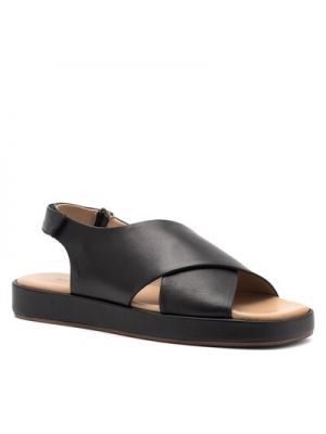Sandale din piele Simple - negru