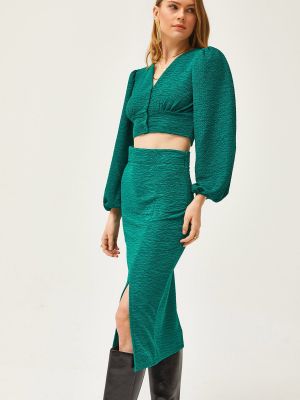Pletené sukně Olalook zelené