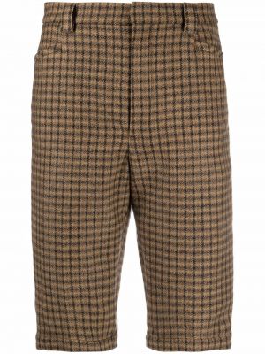 Kratke hlače s karirastim vzorcem Saint Laurent rjava