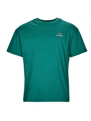 Koszulka bawełniana z krótkim rękawem New Balance zielona