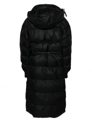 Raštuotas paltas su gobtuvu Adidas By Stella Mccartney juoda