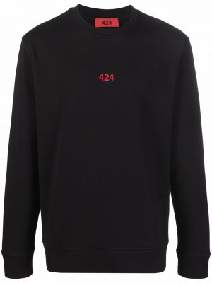 Sweatshirt mit rundhalsausschnitt 424 schwarz