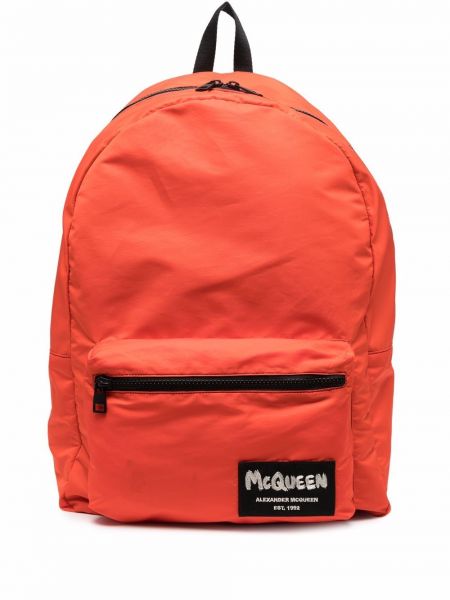 Mochila con estampado Alexander Mcqueen naranja