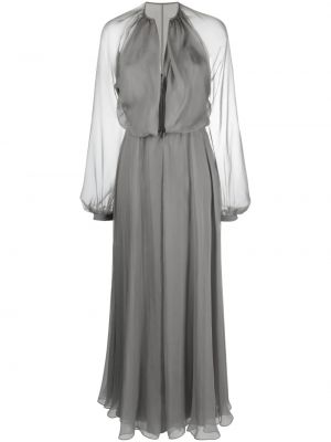 Šilkinis vakarinė suknelė Giorgio Armani pilka