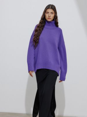 Кашемировый шерстяной свитер Present&simple фиолетовый