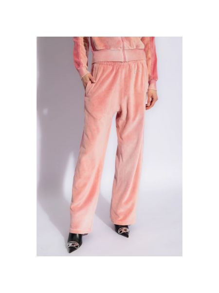 Pantalones de chándal de terciopelo‏‏‎ Diesel rosa