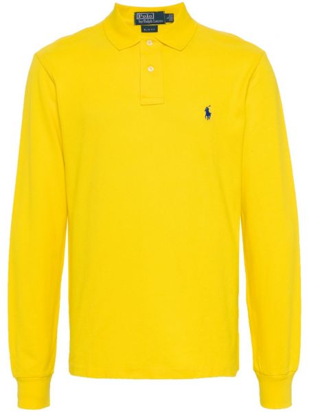 Kokvilnas polo krekls Polo Ralph Lauren pelēks