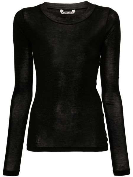 Μπλούζα με διαφανεια Auralee μαύρο