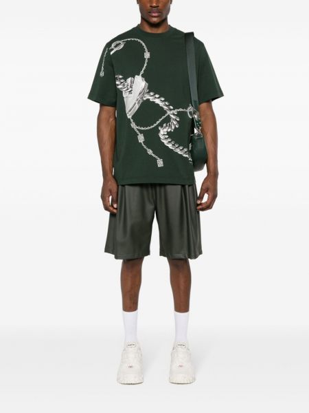 T-shirt aus baumwoll mit print Burberry grün