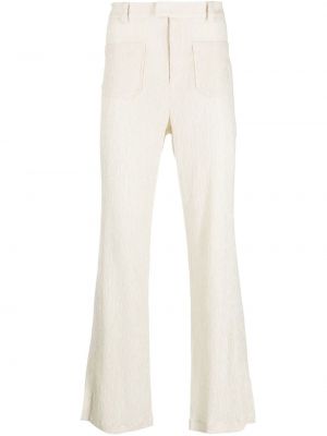 Jacquard hlače Soulland bijela