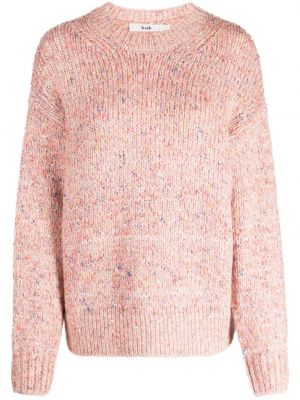 Плетен пуловер B+ab розово