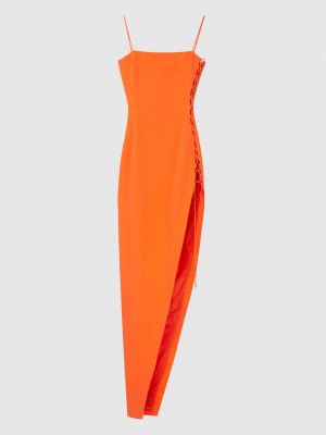 Вечернее платье на шнуровке David Koma оранжевое