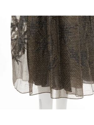 Lniana spódnica retro Dior Vintage czarna
