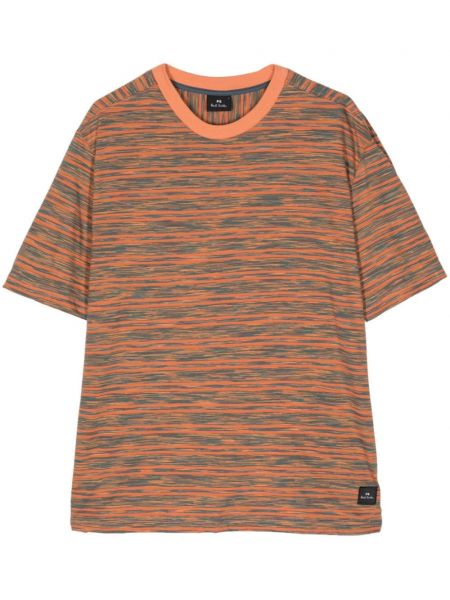 Kokvilnas t-krekls Ps Paul Smith oranžs