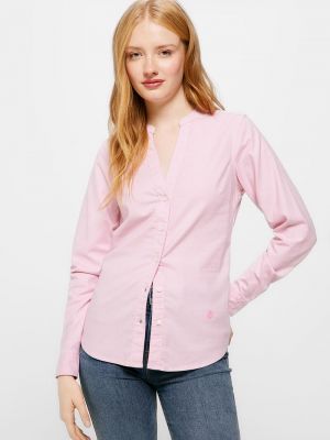 Оксфордская блузка с воротником-стойкой Springfield фиолетовый