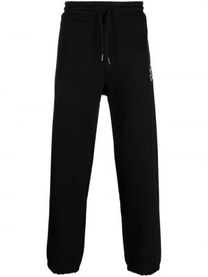 Spodnie sportowe bawełniane z nadrukiem Daily Paper czarne